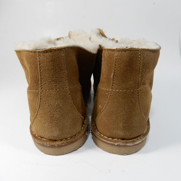 Beek Penguin Genuine Shearling Lace up Chukka Booties Size 8 Tan Suede NEW - Picture 7 of 10